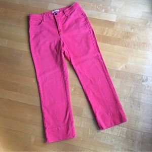 Lee Classic Fit High Rise, Straight Leg Jeans, Coral Red Orange, Size 12